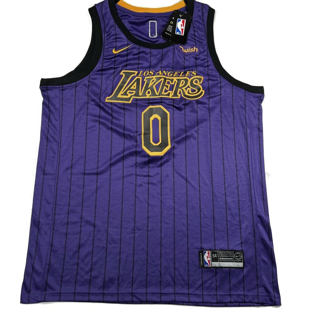 New NBA Nike Kyle Kuzma LA Los Angelesâ Lakers Swingman Jersey Sz 54 Purple #0